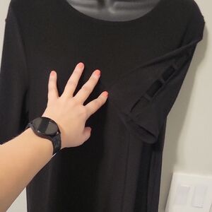 Cato Black T-Shirt Blouse with Short Sleeves